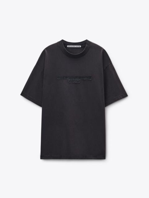 Washed Grey Jersey Logo Long-Sleeve Tee