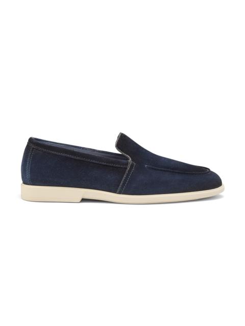 Men's blue suede loafer