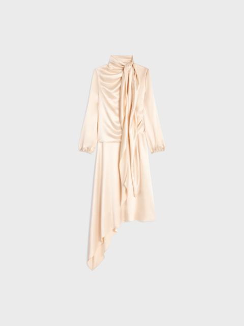 draped dress IN silk satin