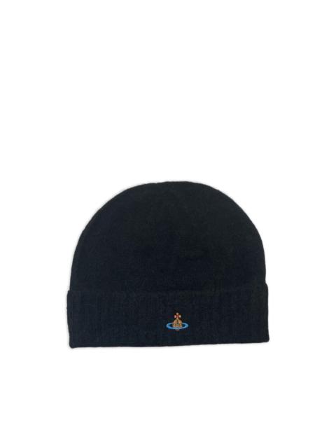 Orb-embroidered beanie