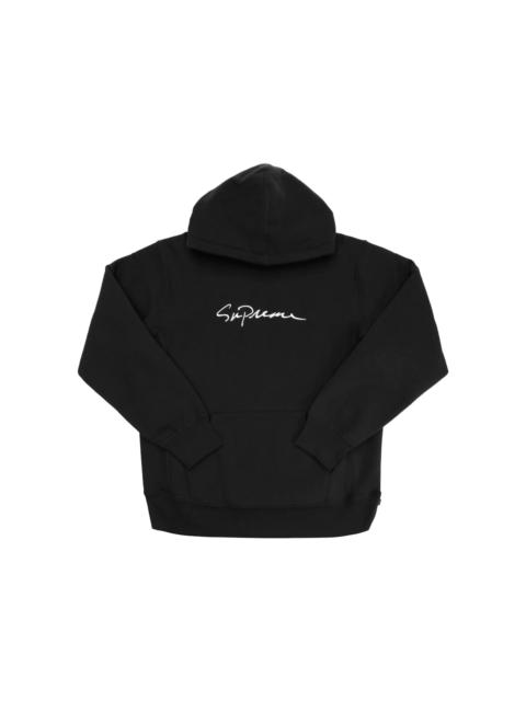 Supreme Classic Script Hooded Sweatshirt Black
