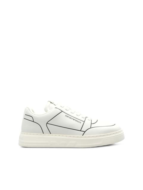 outline-print sneakers