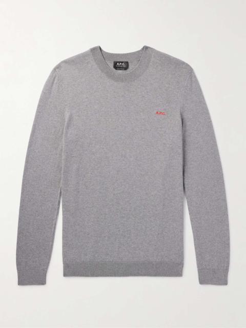 Amir Slim-Fit Logo-Embroidered Cotton Sweater