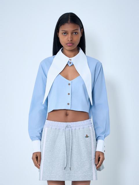 Layered Collar Crop Shirt