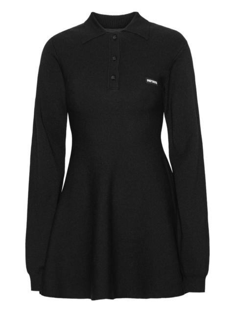 polo-collar mini dress