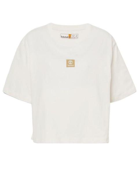 (WMNS) Timberland Logo T-Shirt 'White' A5RZX-CM9