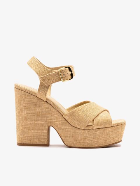 Cher Sandal In Beige Raffia