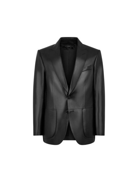BUTTERY LEATHER BONDED BLAZER