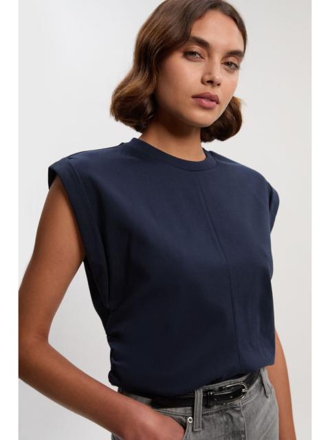 Cotton Ruched Waist Detail Tshirt