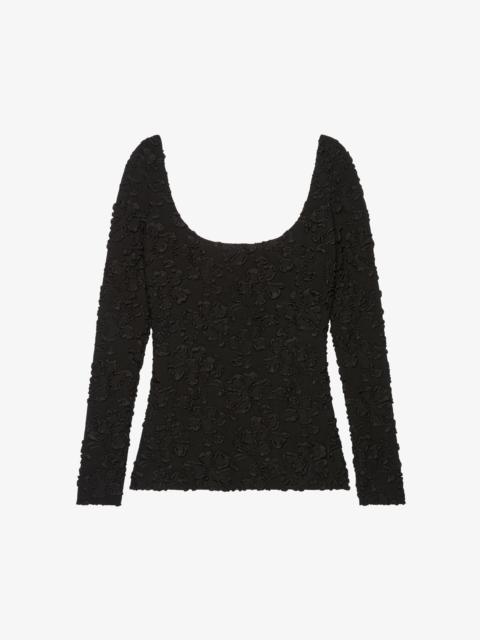 SLIM FIT TOP IN JERSEY WITH FLORAL PATTERN