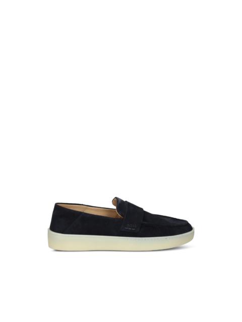 suede slip-on boat shoes