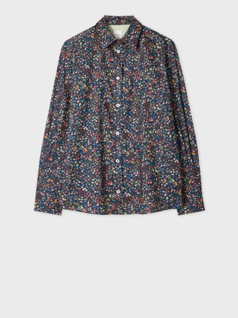 Women's Navy Cotton 'Liberty Floral' Print Shirt