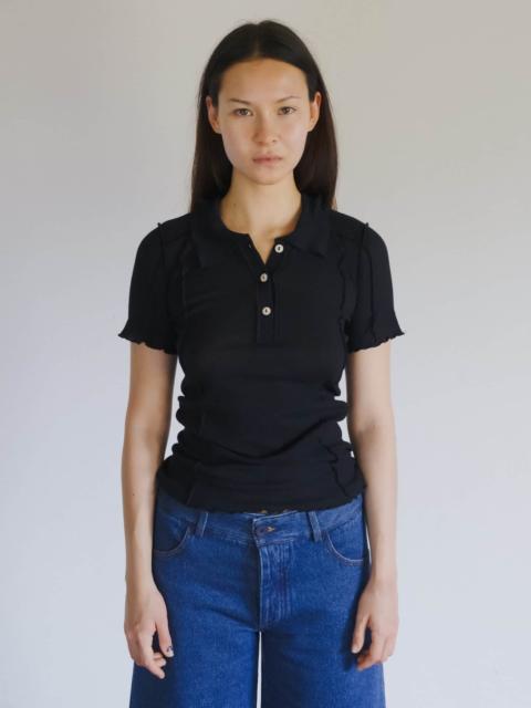 Omato Polo Tee Shirt
                  - Organic Cotton Rib