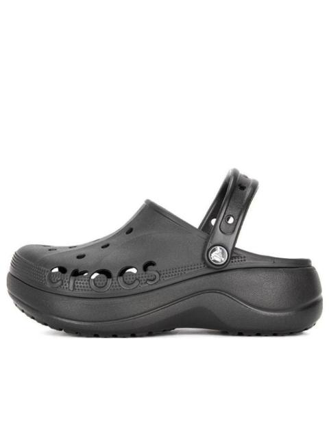 (WMNS) Crocs Baya Platform Clogs 'Black' 208186-001