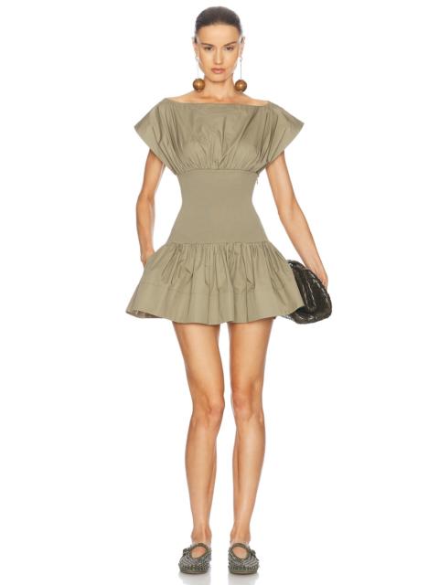 Rib Mix Shirting Mini Dress