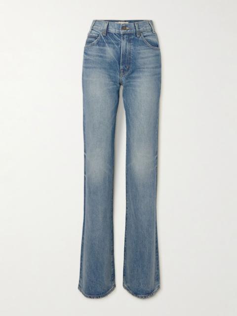 Joan high-rise straight-leg jeans Blue