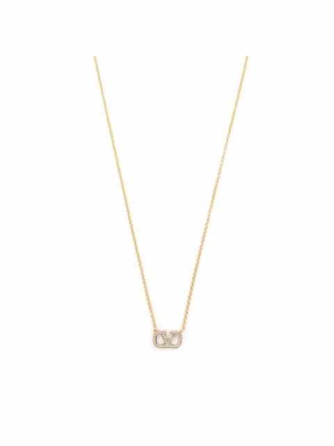 VLogo Signature crystal-embellished necklace