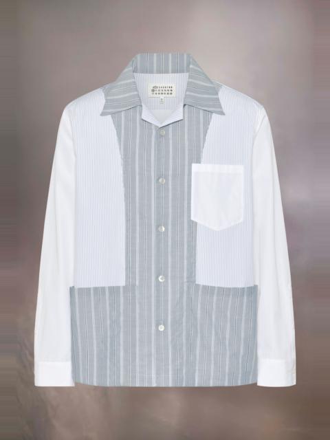 Patchwork pinstripe shirt