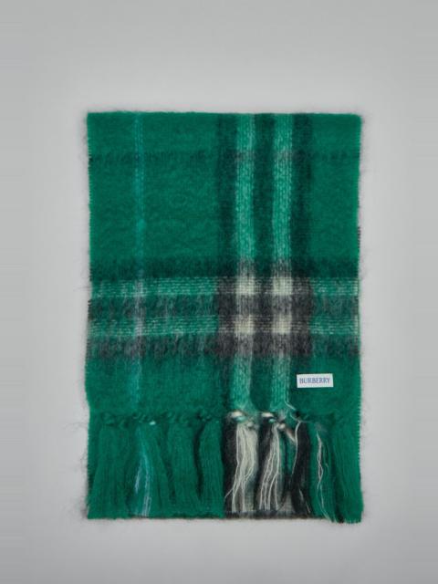 Check Mohair Wool Scarf