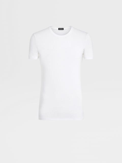 WHITE STRETCH MODAL T-SHIRT