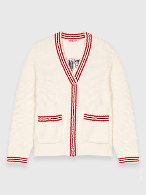 Embroidered longline cardigan