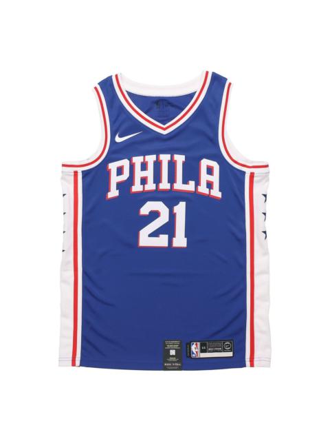 Nike Philadelphia 76ers Joel Embiid No. 21 Jersey Blue CJ7678-498