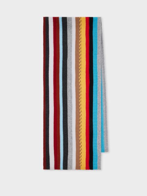 Women's Merino Wool 'Signature Stripe' Scarf