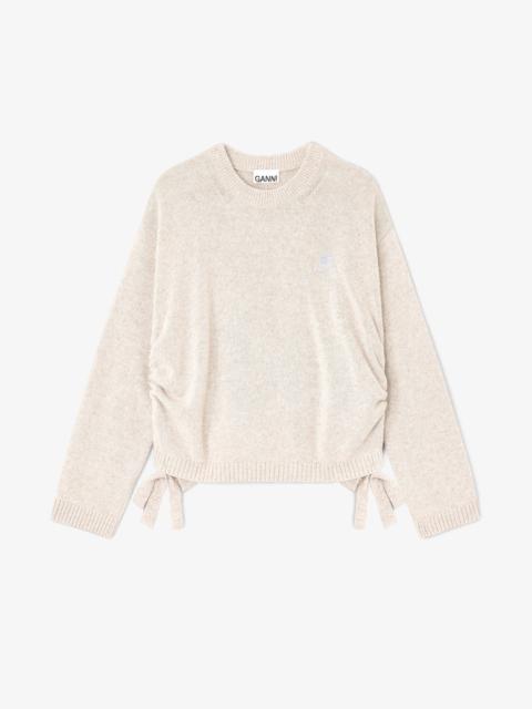 BEIGE WOOL MIX SWEATER