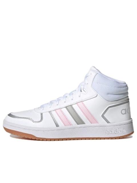 (WMNS) adidas neo Hoops 2.0 Mid 'White Pink Gray' FY6020