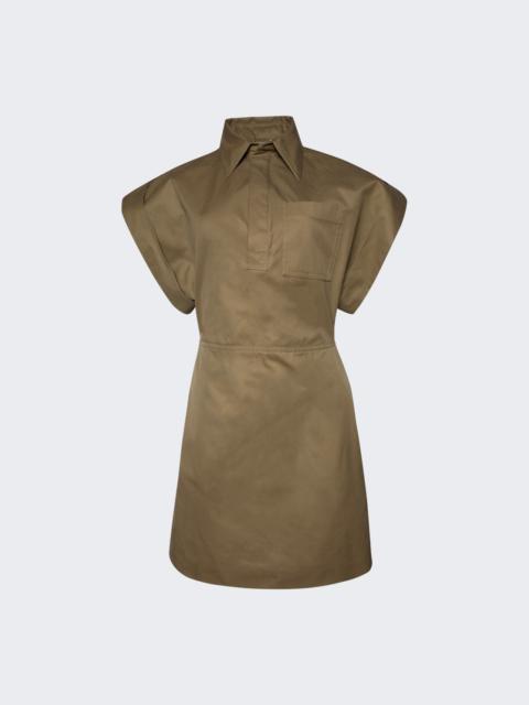 Gabardine Dress Dark Sand