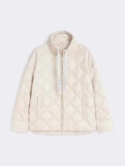Short water-repellent canvas down jacket - SAND