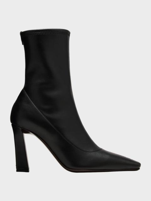 Barbaro Stretch Leather Ankle Booties