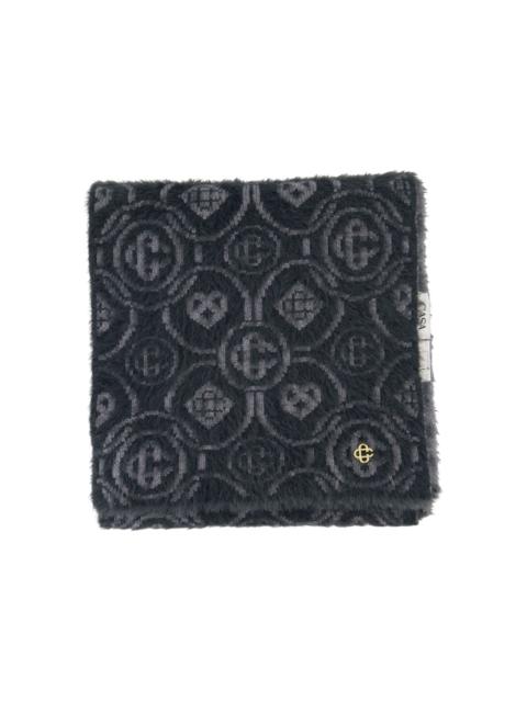 monogram-pattern scarf