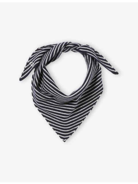 Logo-Embroidered Wool And Cashmere Scarf