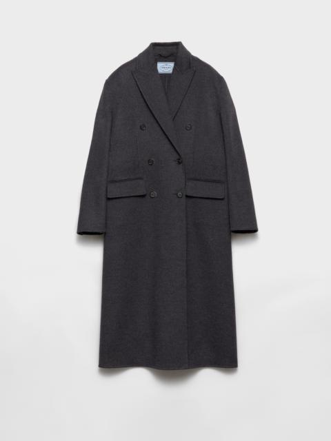 Double-breasted double cashwool coat
