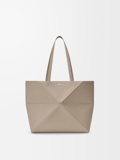 Medium horizontal Puzzle Fold tote in soft grained calfskin