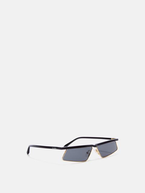 BLACK AND GOLD METAL SUNGLASSES