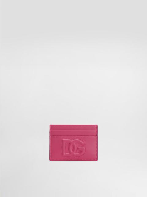 Calfskin card holder with DG Logo