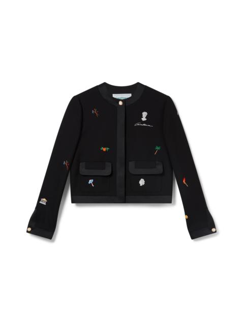 Embroidered Motif Wool Tailored Jacket | Casablanca Paris