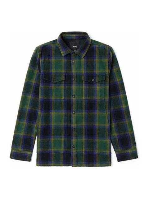 Men's Vans Plaid Casual Long Sleeves Shirt Green VN0A5KLYZ17