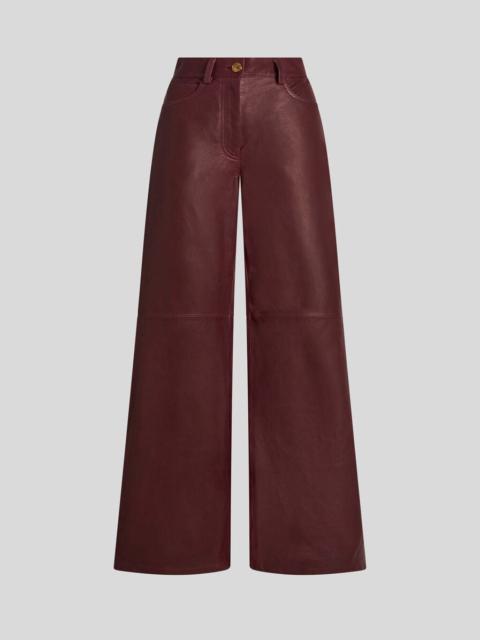 NAPPA LEATHER BAGGY TROUSERS