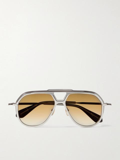 Lockheed Aviator-style Titanium And Acetate Sunglasses