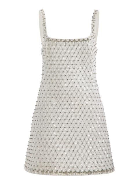 Ziva Embellished Mini Dress white