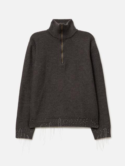 WOOL QUARTER-ZIP SWEATER
