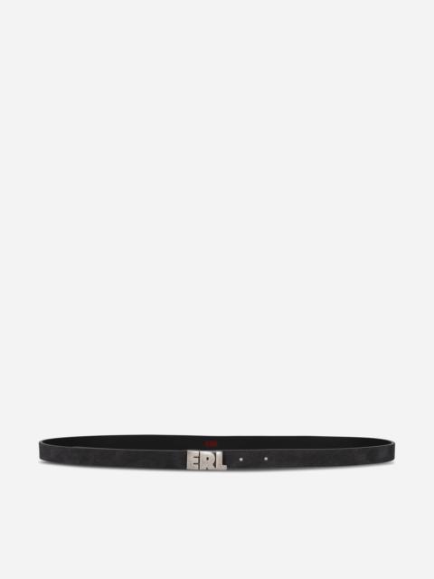 Suede Skinny Belt Black