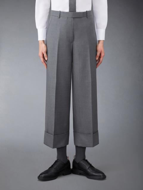 cuffed-hem cropped trousers