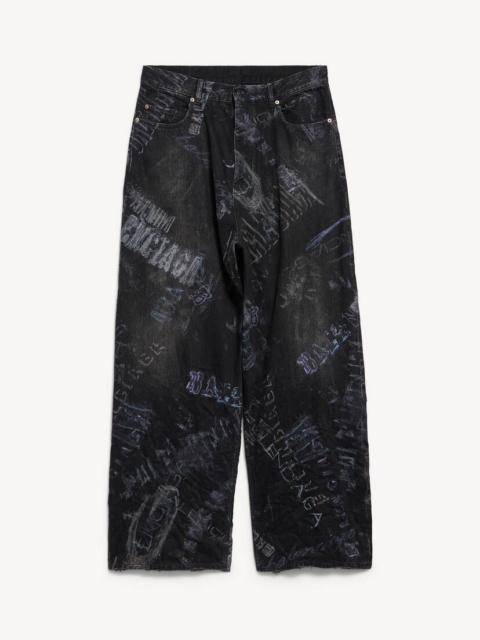 Men's Minimal Baggy Pants in Black