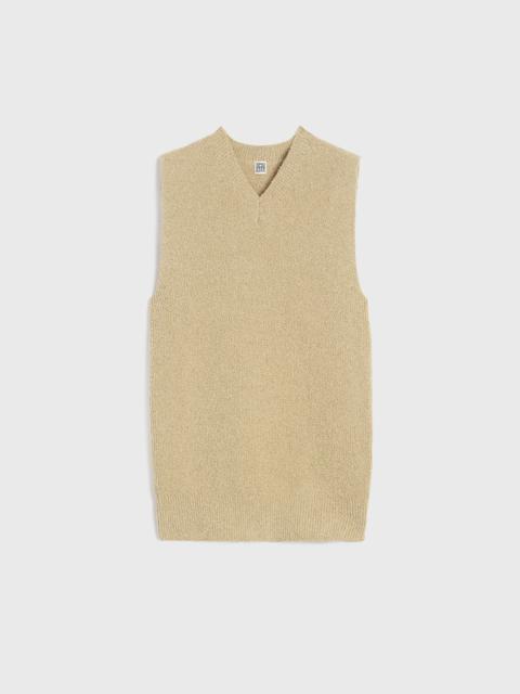 Sleeveless terry knit sand
