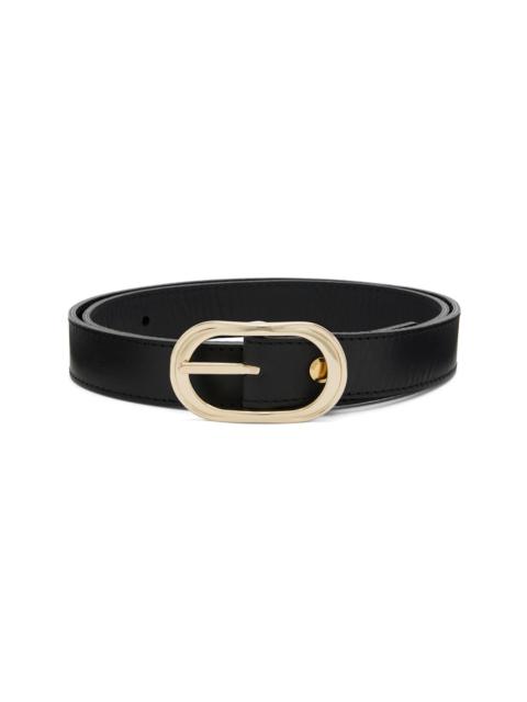 Black Buckle Leather Belt