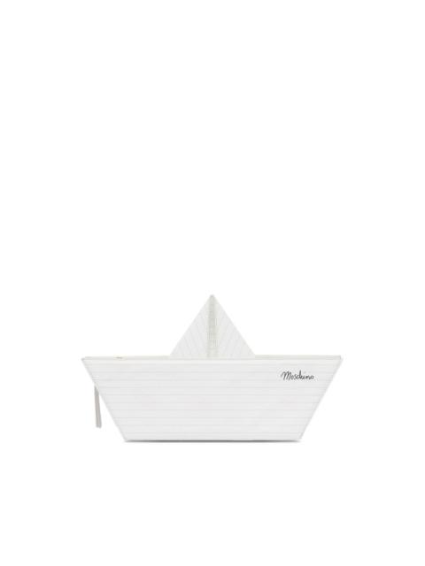 boat-motif clutch bag